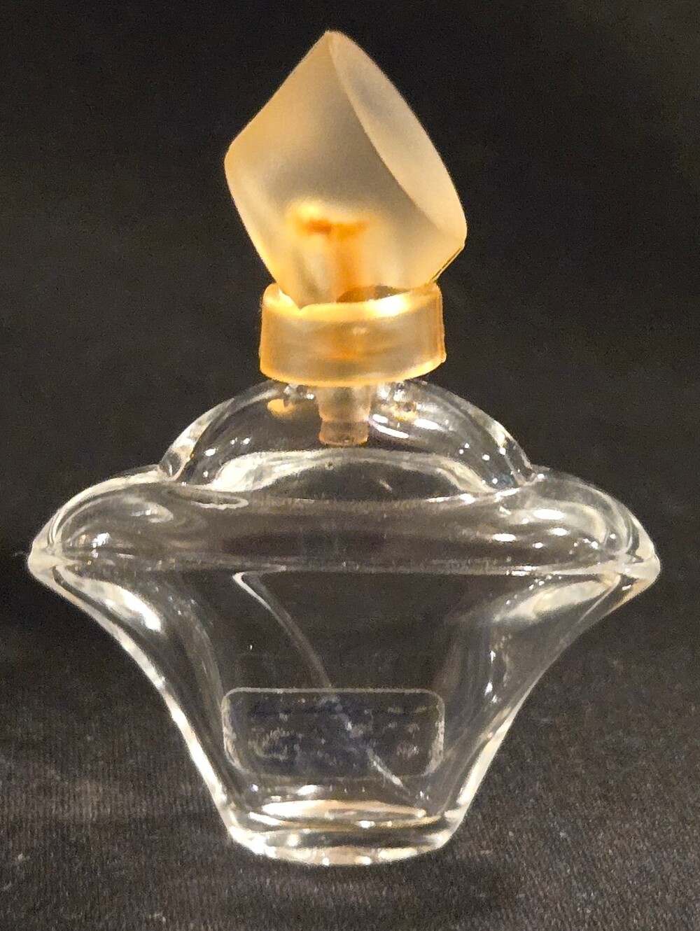 Clear Glass Mini Perfume Bottle with Frosted Amber Stopper